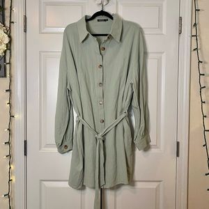 Mini belted shirt dress by NastyGal - Size 20